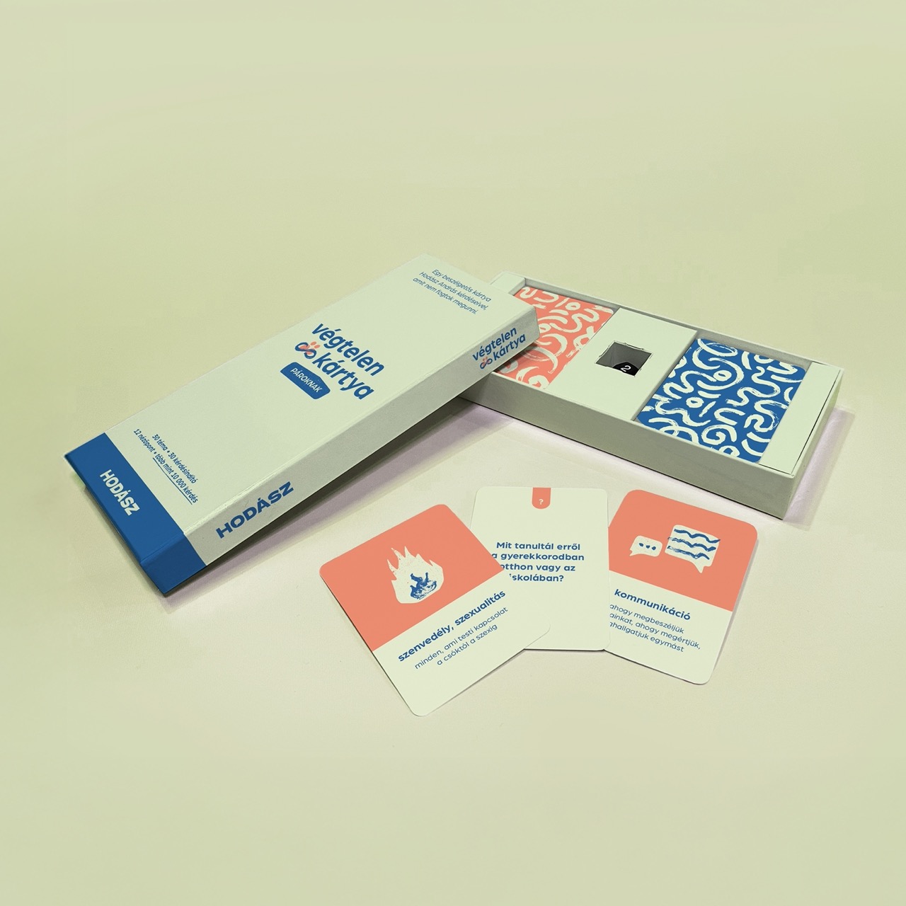 a Végtelen kártya doboza és tartalma